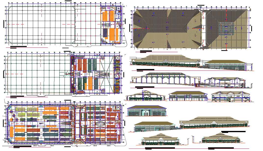 Architectural section details of Shopping mall