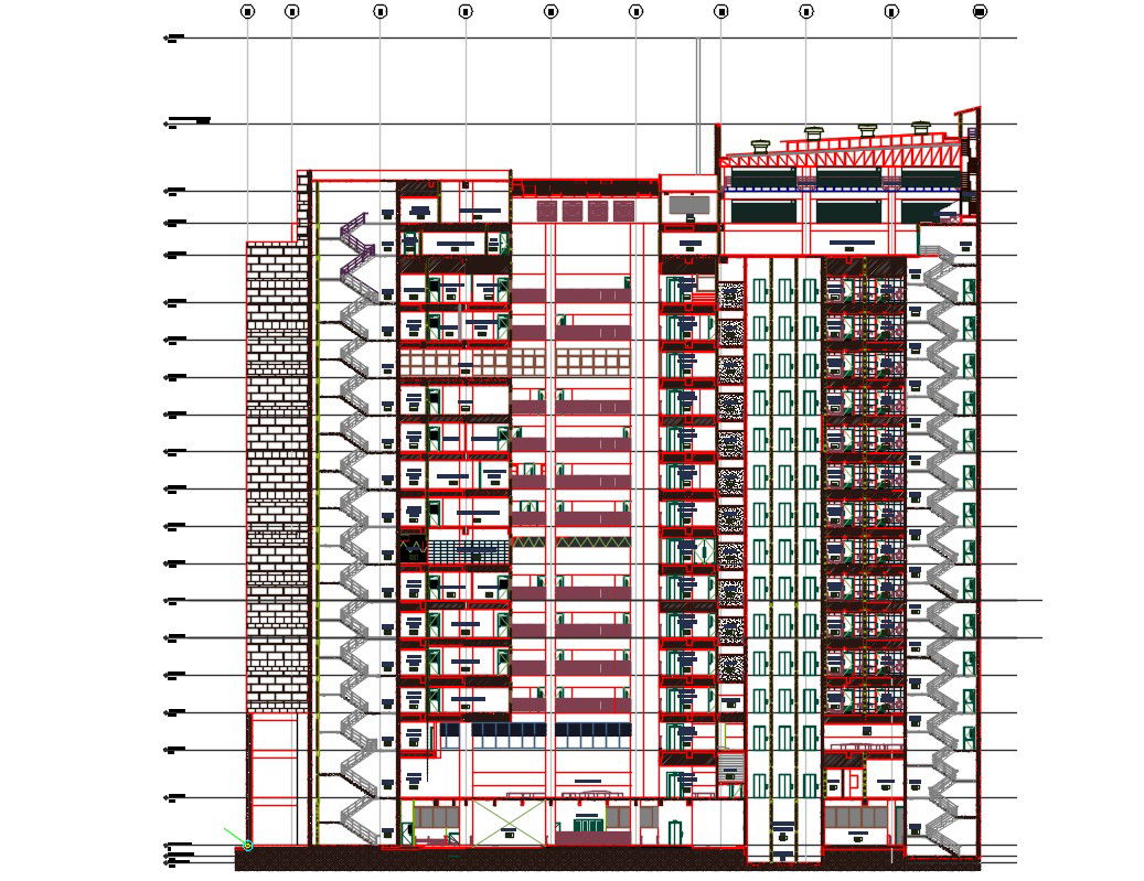 Architectural section drawing AutoiCAD File