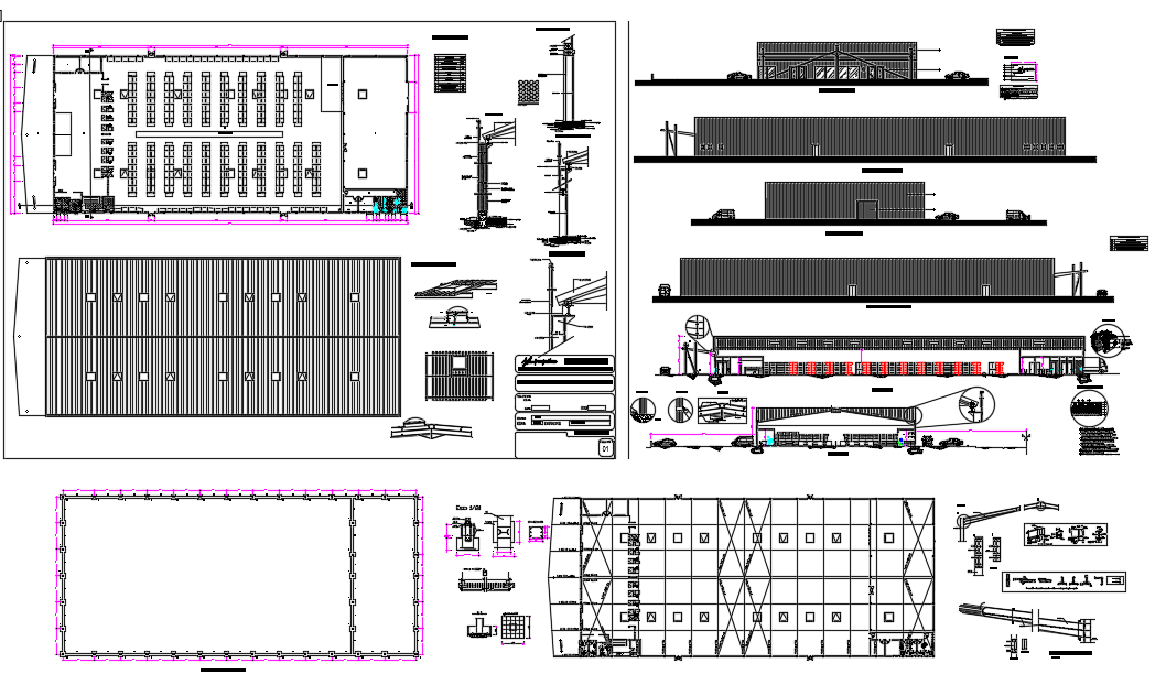 Architectural view of Super Market dwg file