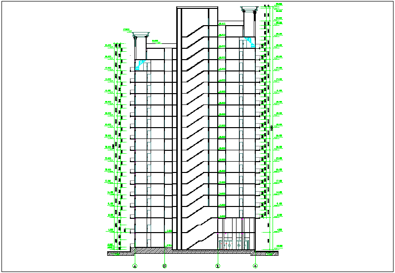 Architectural view of apartment dwg file