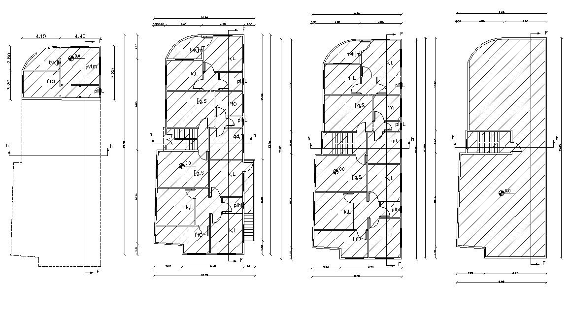 Architectural Apartment Building Design With Working Drawing