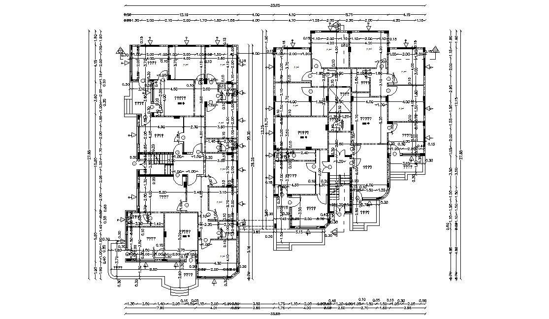 Architectural Apartment Building Working Drawing AutoCAD File