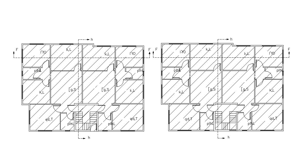 Architectural Apartment Planning AutoCAD Drawing