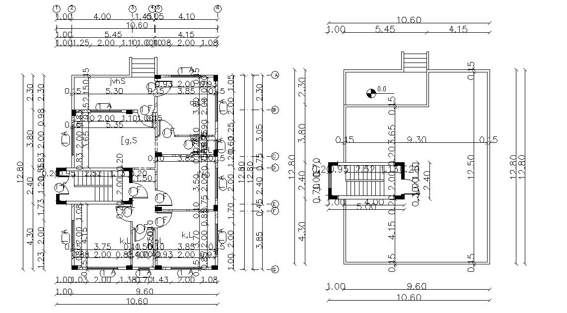 Architectural Bungalow Plan With Working Drawing CAD File