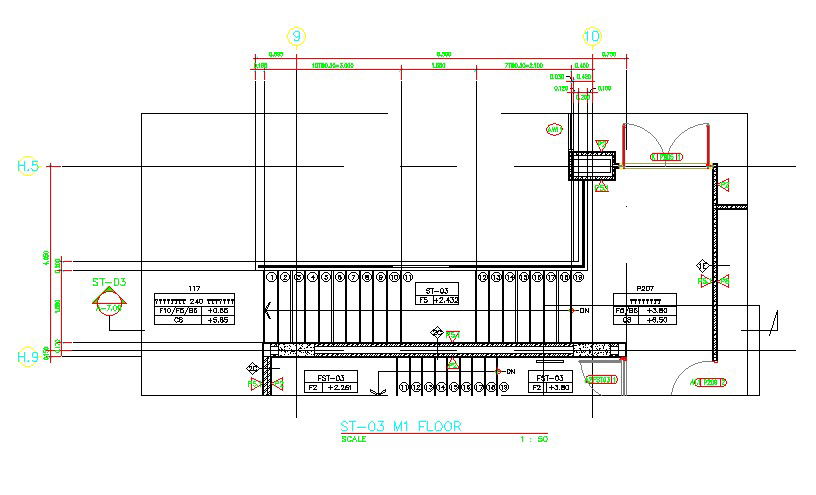 Architectural Drawing provides details of the staircase cut section in this 2D CAD drawing file. Download the AutoCAD file now.