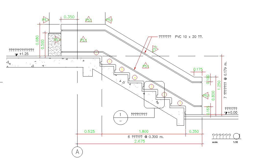 Architectural Drawing provides the staircase sectional detailed drawing in this AutoCAD drawing file. Download the AutoCAD file now.
