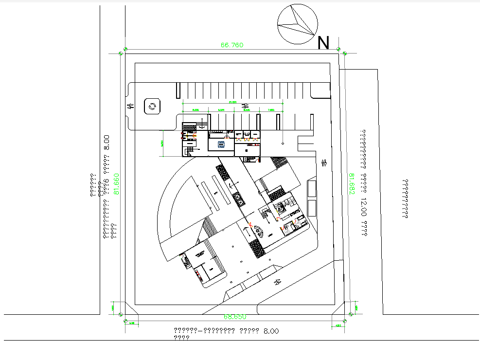 Architectural Floor Plan Details for Office Layout in AutoCAD DWG File
