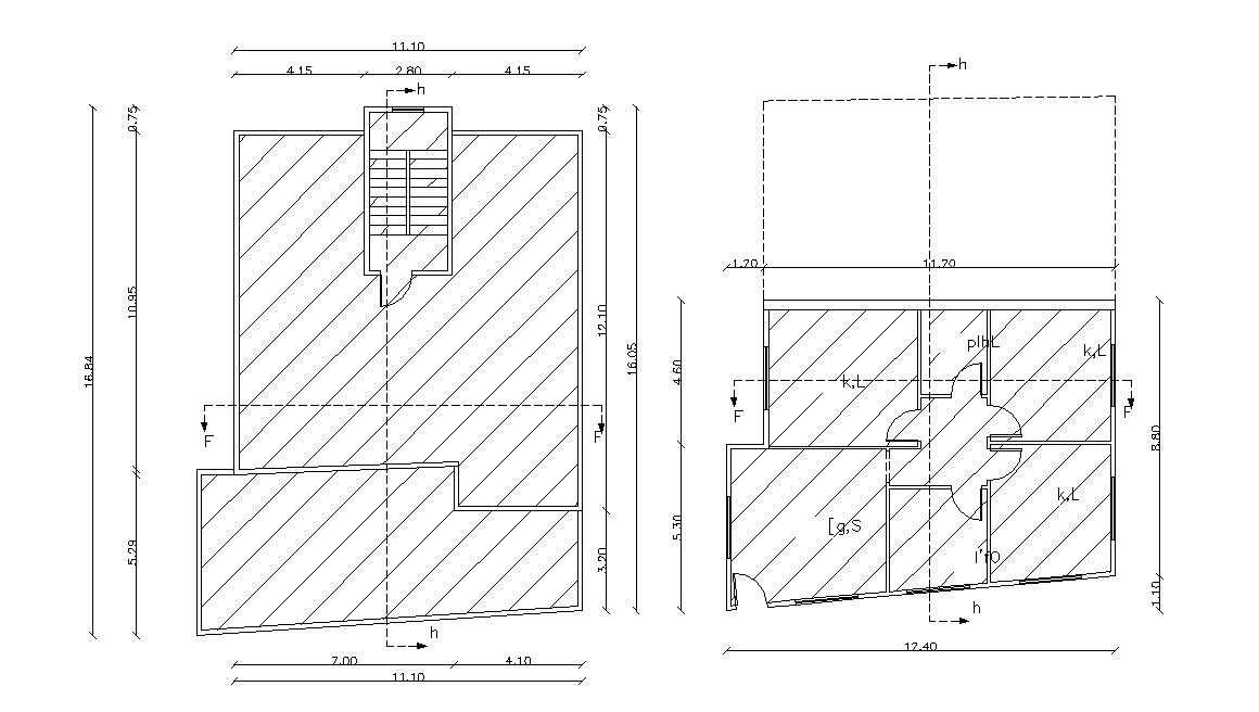 Architectural House Planning With Terrace Floor Autocad File