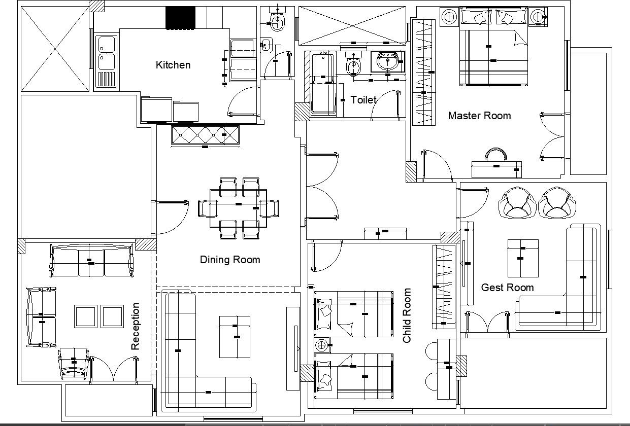 House Architectural and Structural Layout in CAD Format
