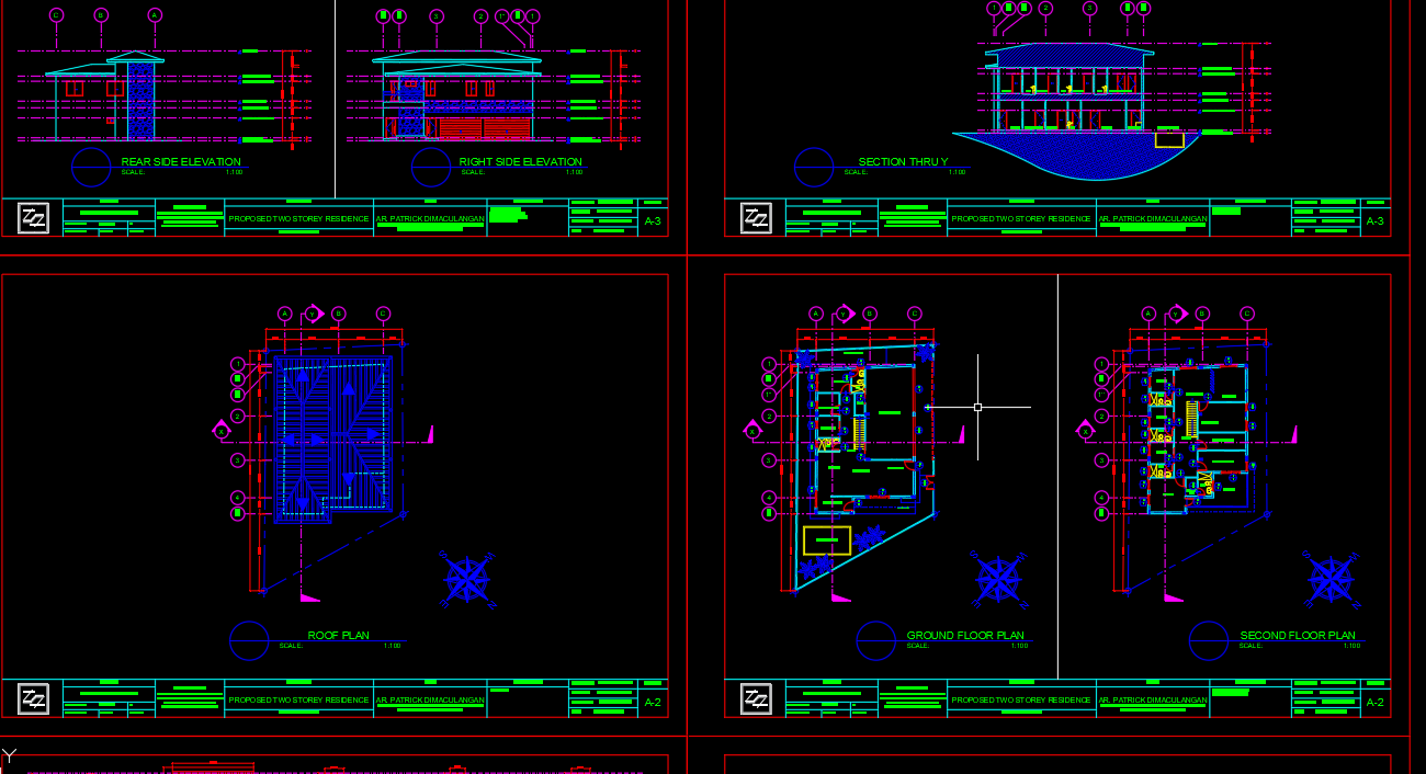 Architectural Plan Residential Design DWG File