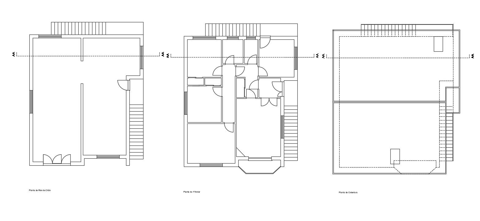 Architectural Simple House Design Of Three Floor AutoCAD File