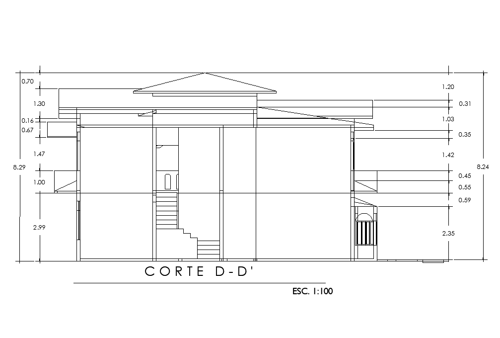 Architectural design building is given in this AutoCAD drawing model. Download now.