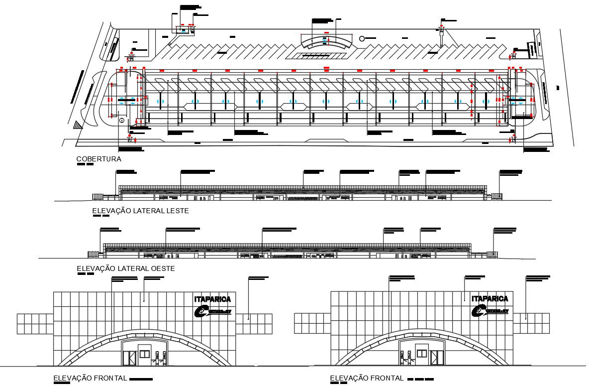 Architectural detailed CAD Drawing of the Toll Gate and Bus terminal section details. Download the AutoCAD DWG file.