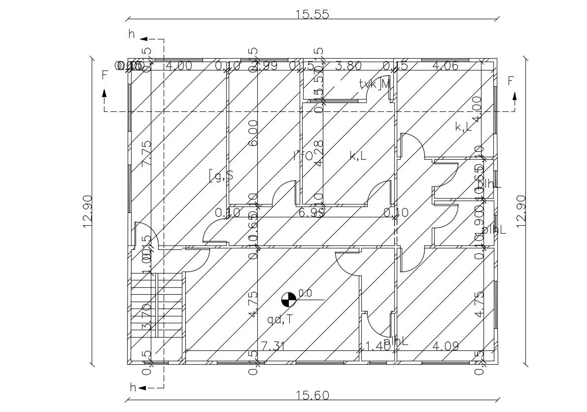 Architecture Apartment Building Floor Plan And Working Drawing