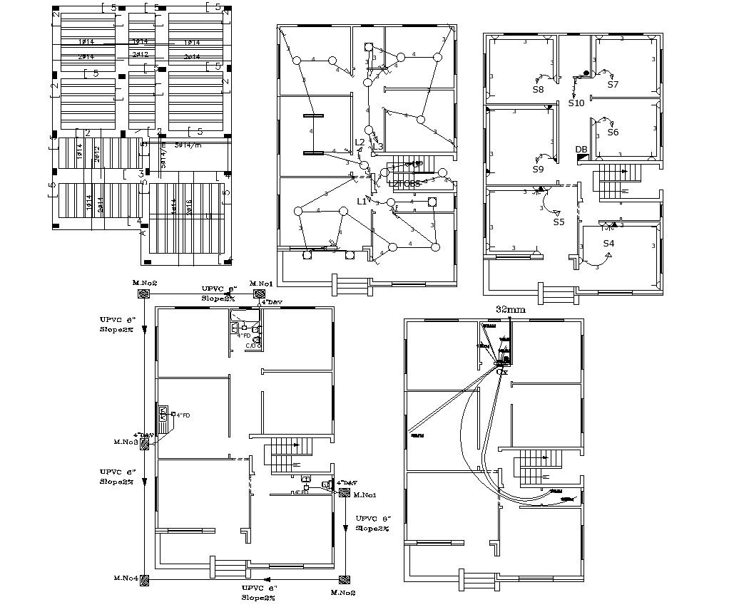 Architecture Building Electrical Slab Reinforcement Design