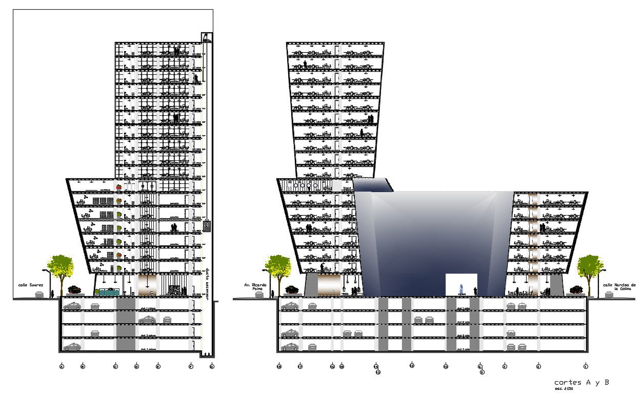 Architecture Building Section AutoCAD File