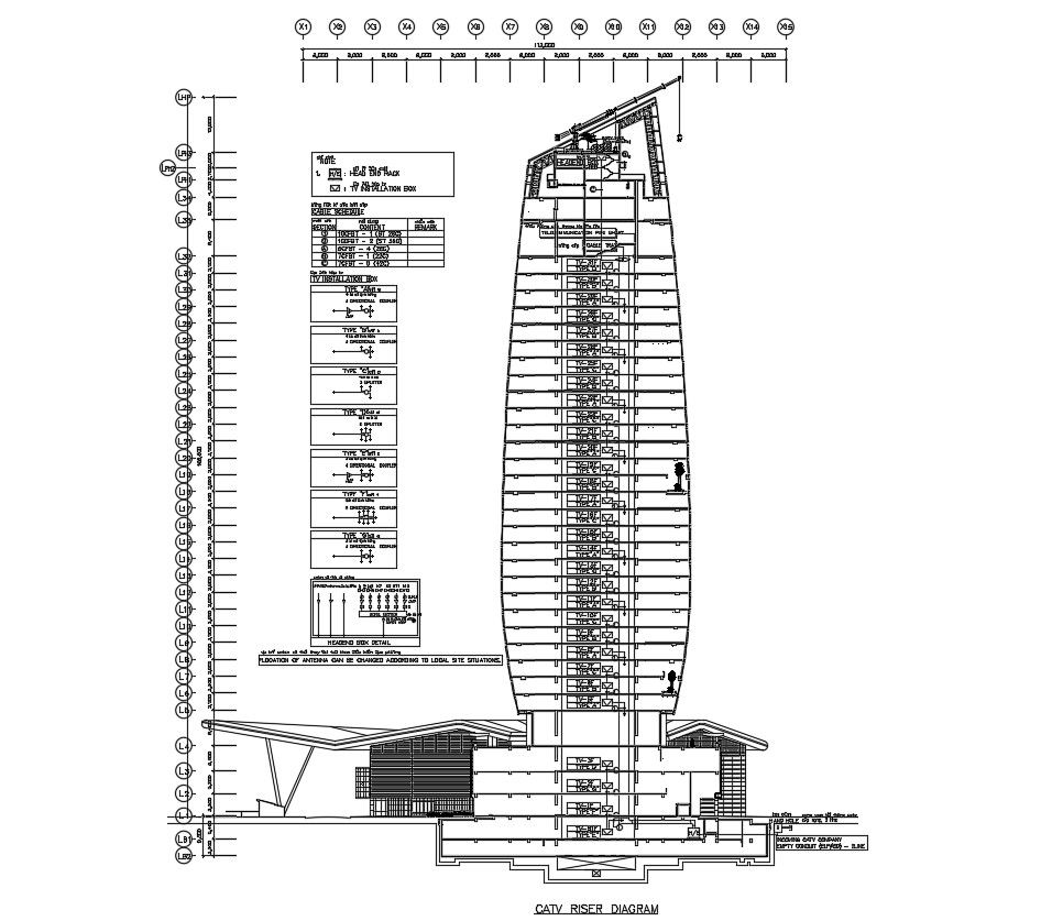 Architecture Building Section CAD Drawing