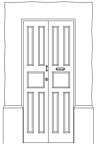 Architecture Design of Door Elevation dwg file