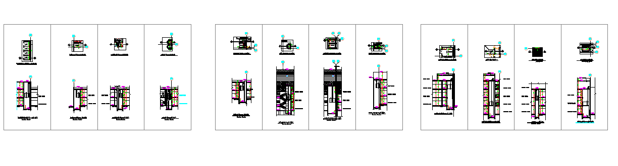 Architecture Design of Elevator of Building dwg file
