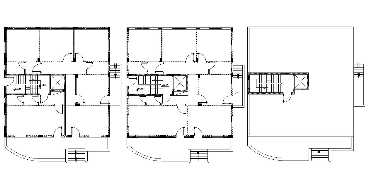 Architecture Drawing Floors Plan Of House Bungalow DWG File