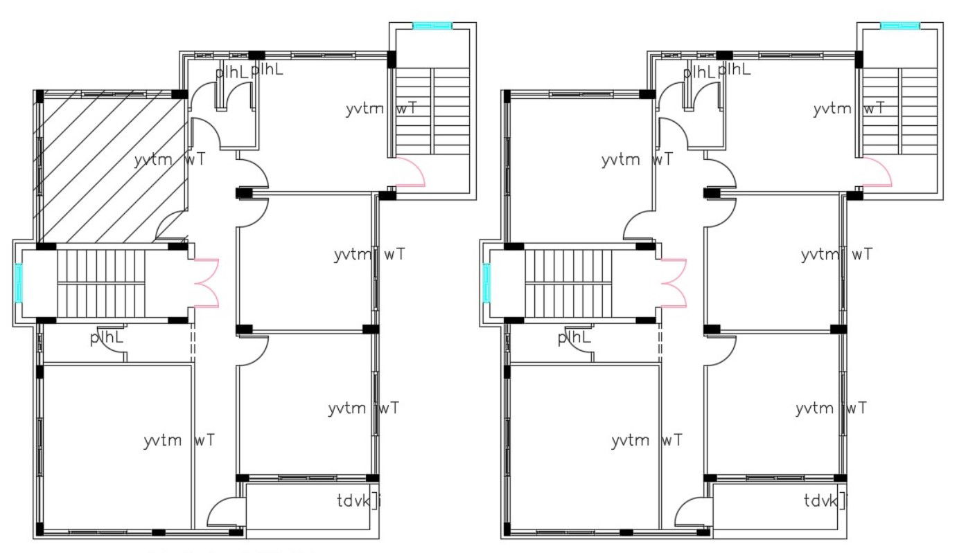 Architecture Ground Floor And First floor House Plan DWG File