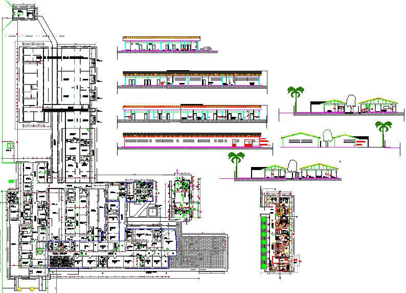 Architecture Hospital project dwg file
