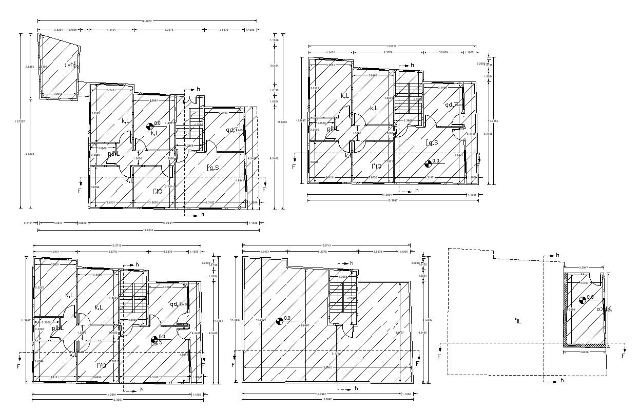 Architecture House Building Floor Plan With Working Drawing