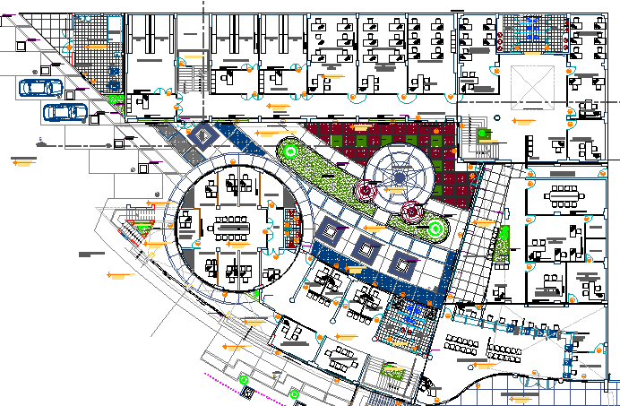 Architecture Layout of City Hall Elevation dwg file