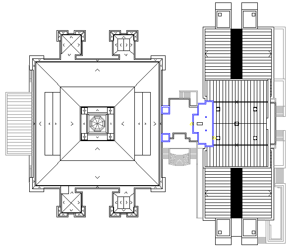 Architecture Layout of Collage Building Structure and Section dwg file