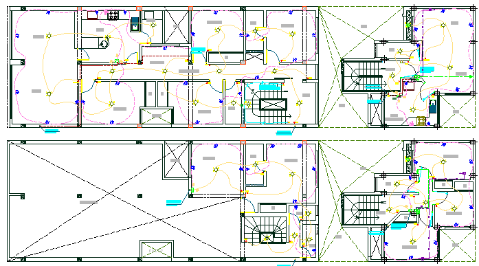 Architecture Layout of Shopping Mall Electric Installation dwg file
