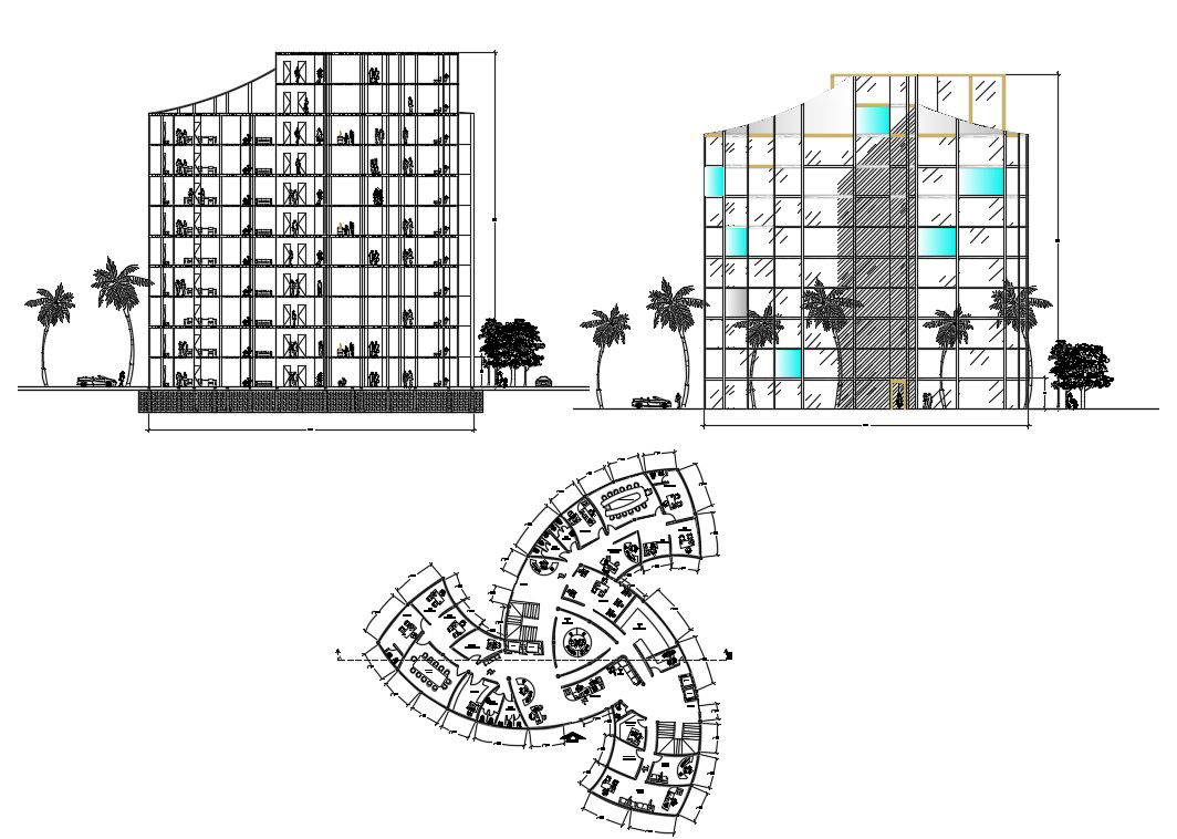 Architecture Office Building Project DWG File