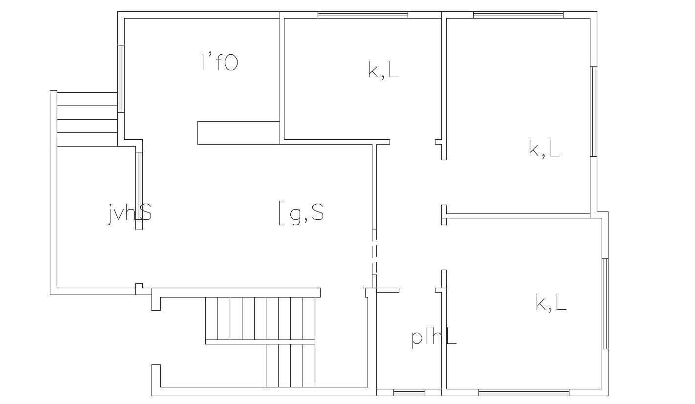 Architecture Residential Building Floor Plan AutoCAD File
