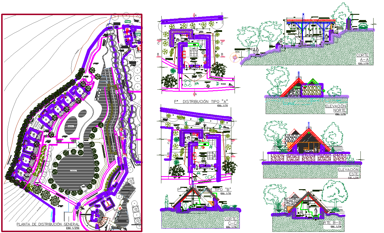 Architecture Resort Project autocad file
