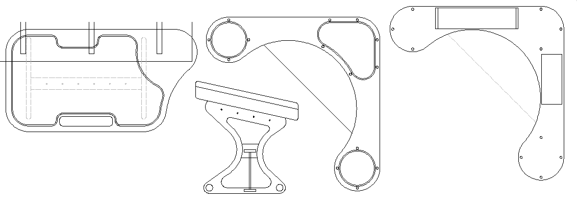 2D CAD Drawing of Computer and Architecture Table View