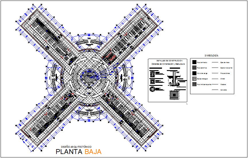 Architecture plan view of university view with classroom dwg file