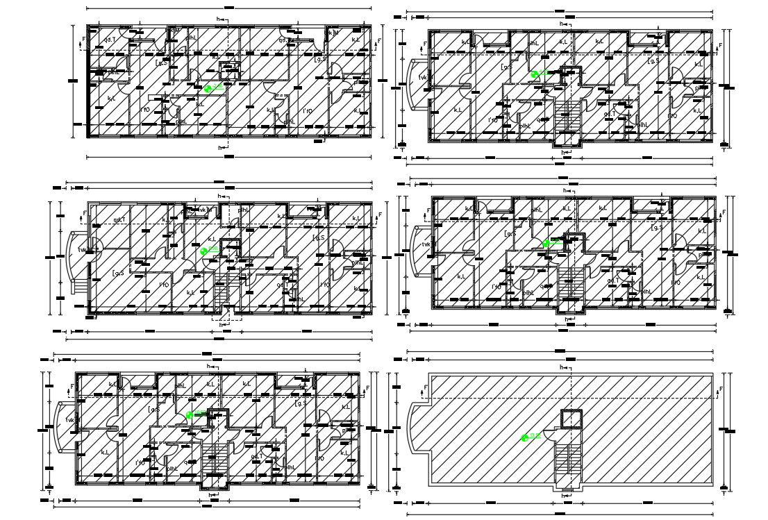 Architecture Apartment Floor Plan AutoCAD Drawing