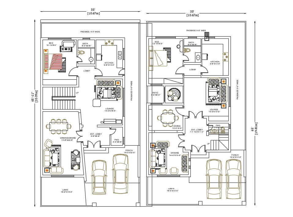 Architecture AutoCAD House Plan Drawing Download DWG File
