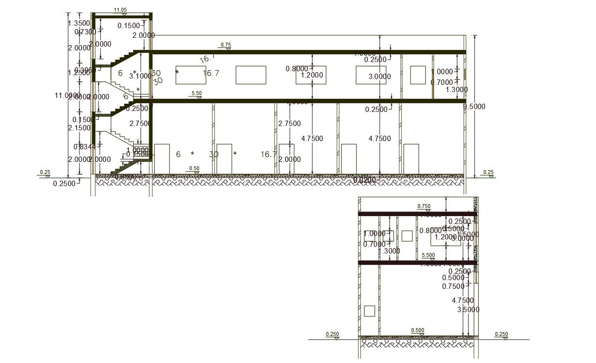 Architecture Building Section AutoCAD Drawing 