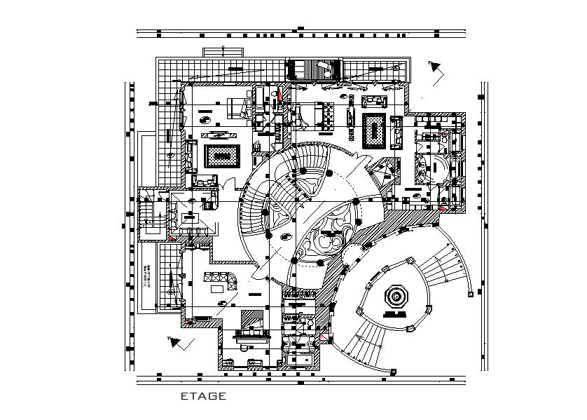 Architecture Bungalow Layout Plan AutoCAD Drawing Download DWG File