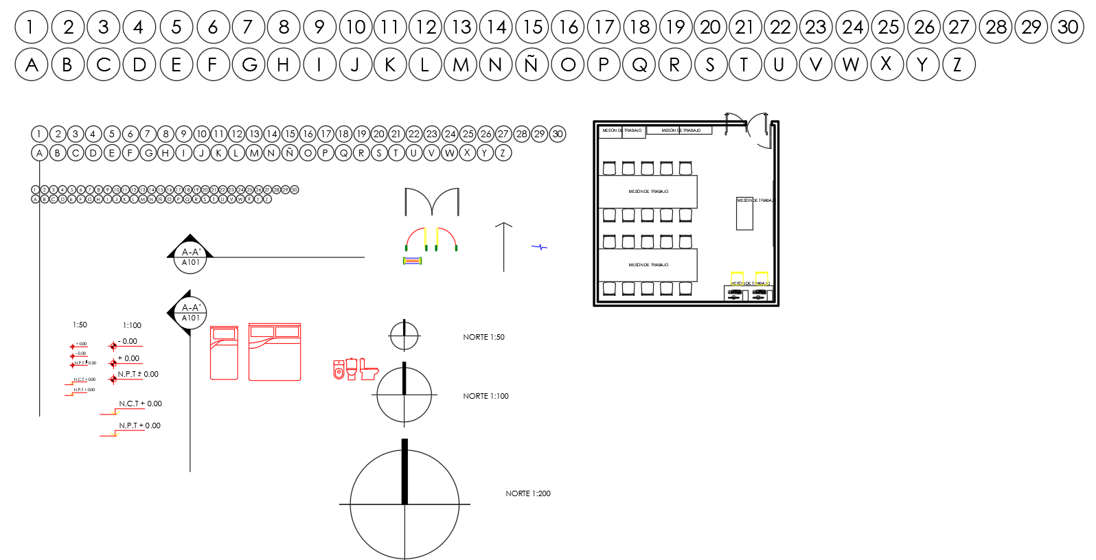Architecture Drafting Random Blocks Collection in AutoCAD DWG File