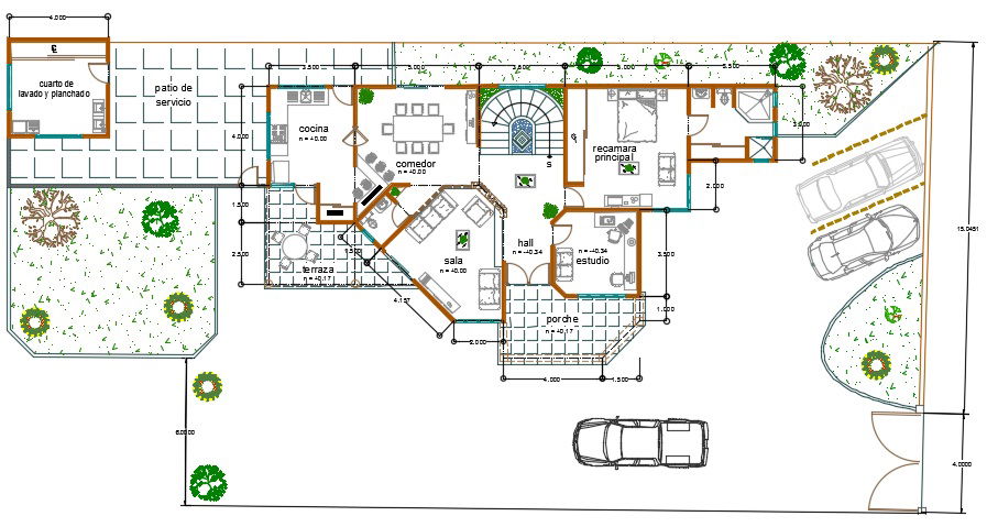 Architecture Dwelling Mater Master Plan AutoCAD File