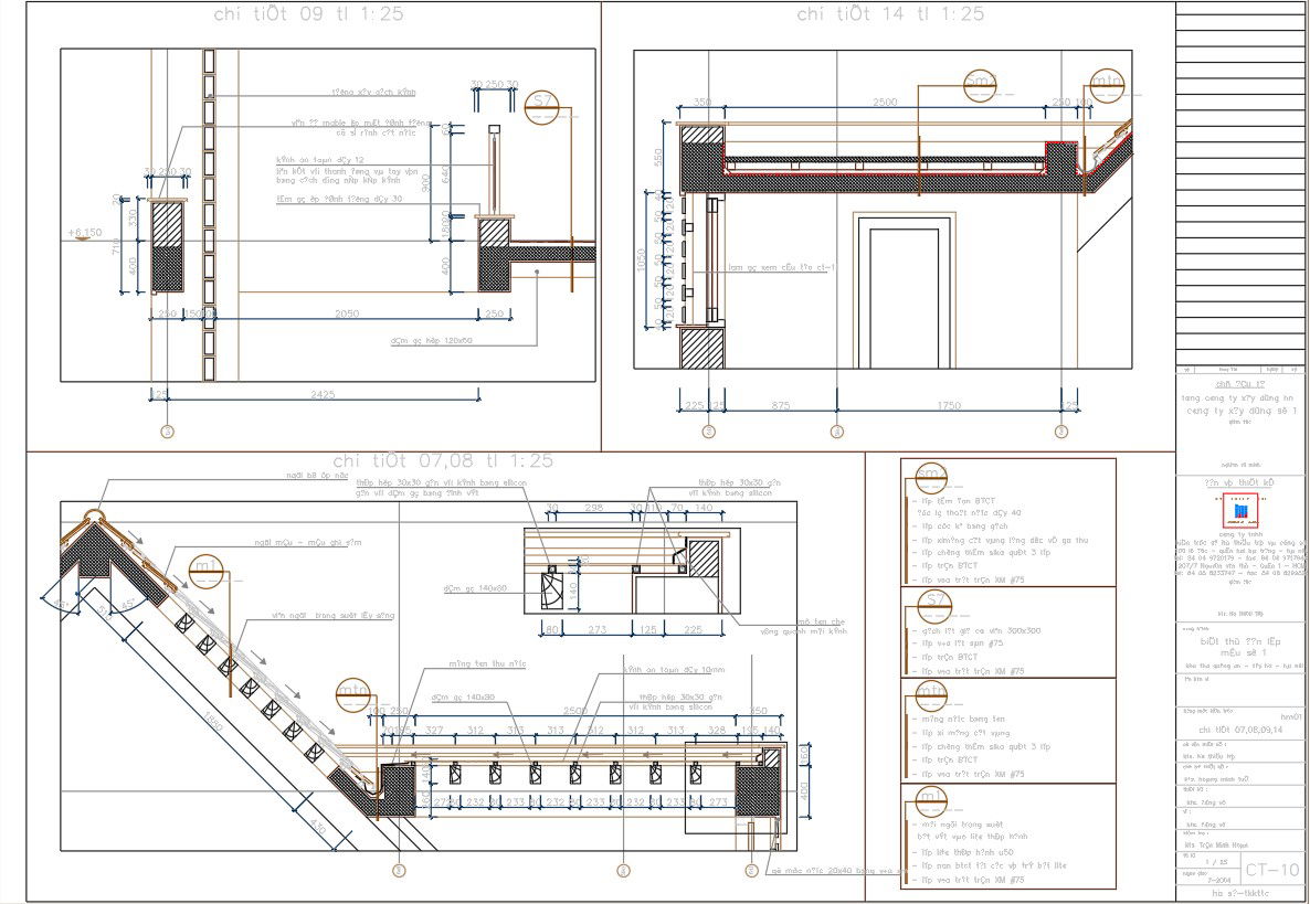 House Slab Construction Details and Section in DWG File 