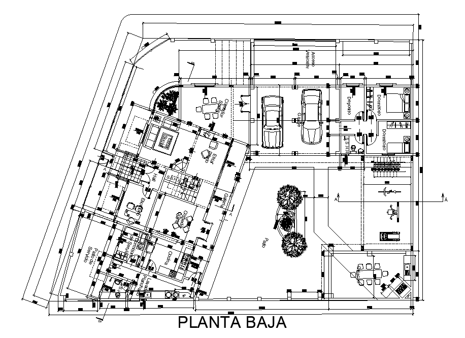 Architecture House Layout Plan Download AutoCAD DWG File