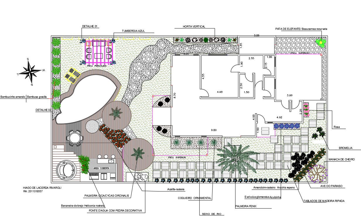 Architecture House Master Plan AutoCAD Drawing Download DWG File
