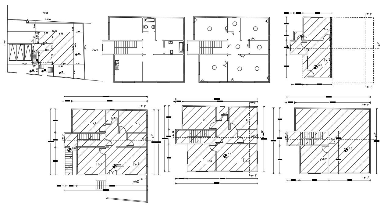 Architecture House Plan Design AutoCAD Drawing