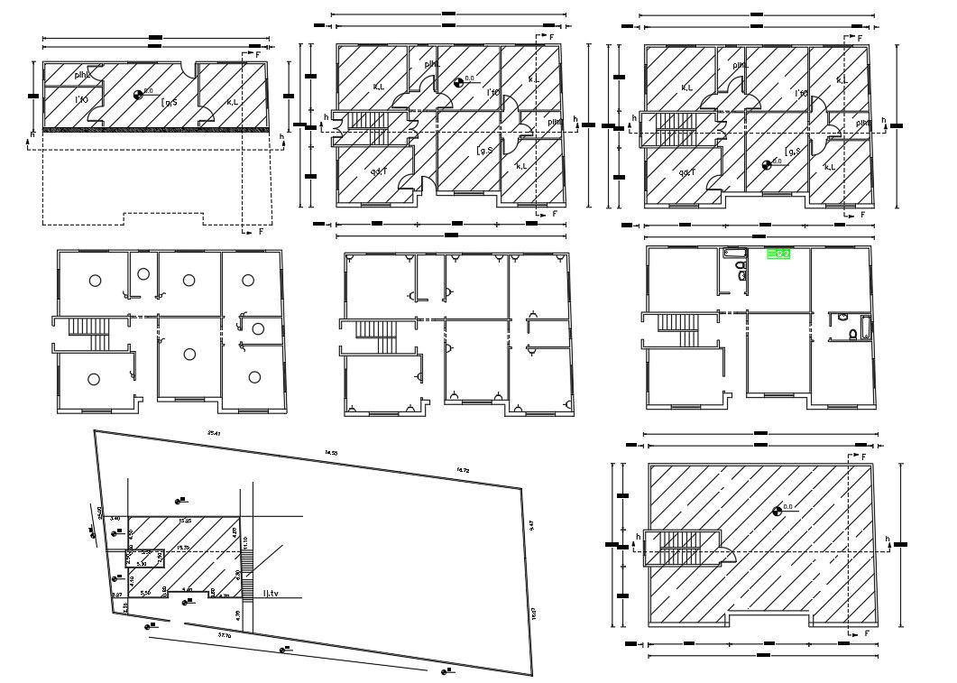 Architecture House Plan With Site Plot Drawing