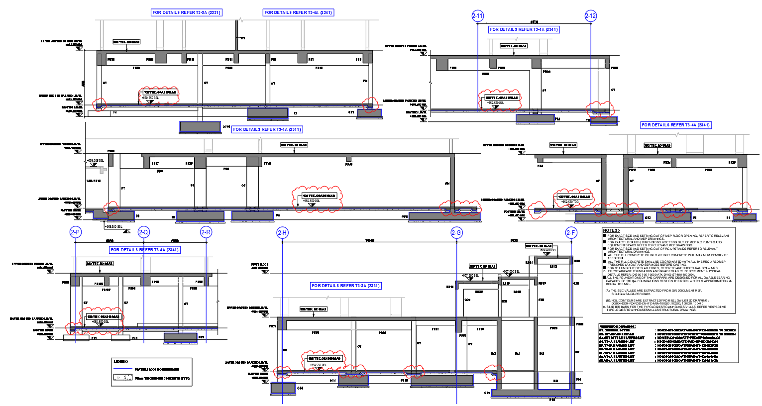 Architecture Housing Projects Slab Detailed DWG Drawing