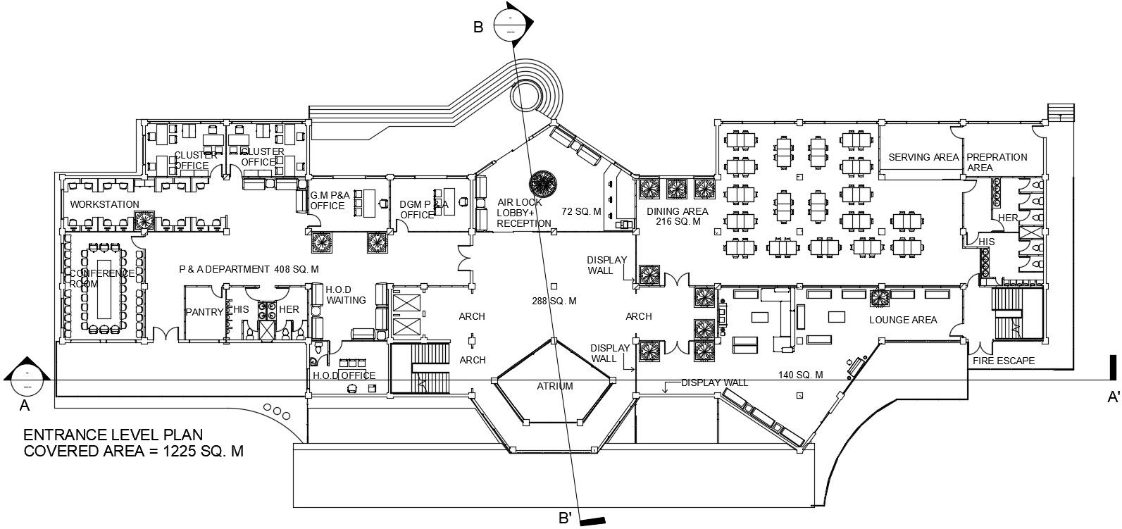 Architecture Office Building Floor Plan AutoCAD Drawing Download DWG File