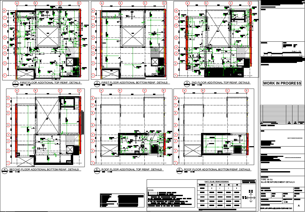 Residential Slab Reinforcement Details DWG File