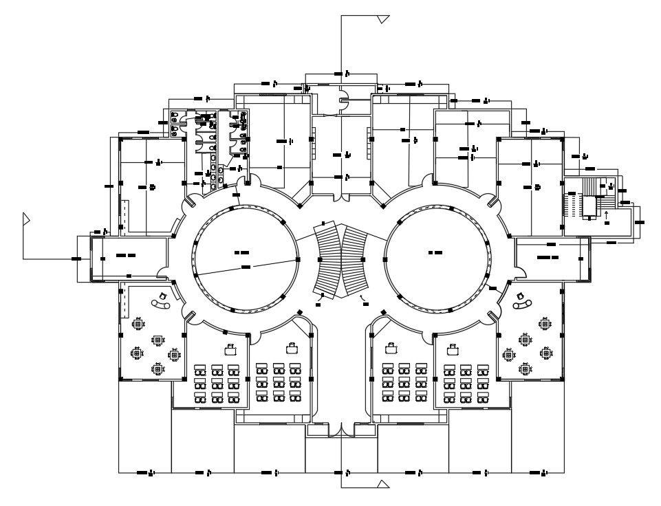 Architecture School Floor Plan AutoCAD Drawing Download DWG File